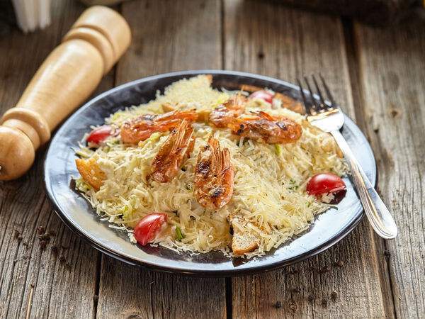 Мангальная - Салат Цезарь с креветками