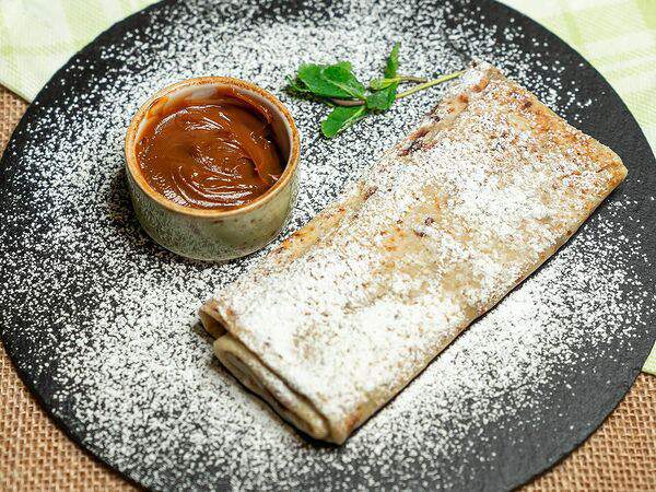 Блинная печка - Блин с вареной сгущенкой