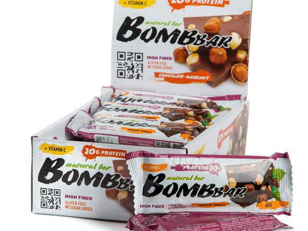 Lazy fox coffee - Батончик протеиновый Шоколад-фундук без сахара Bombbar