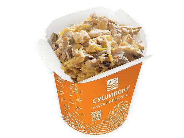 СУШИПОРТ - Спагетти с курицей и грибами