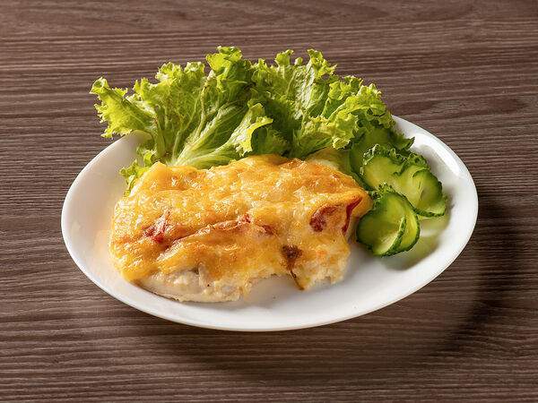 Столовая Вкусно, Сытно, Недорого - Отбивная с помидором