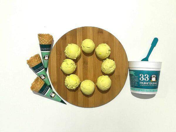 33 пингвина - Мороженое Банан с L-карнитином Organic Bar