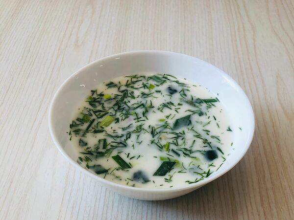 Столовая 8 минут - Окрошка на кисломолочных продуктах