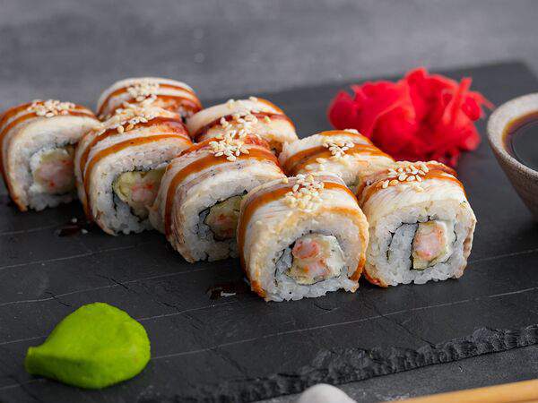 Тёрка - Ролл креветка в темпуре с угрём