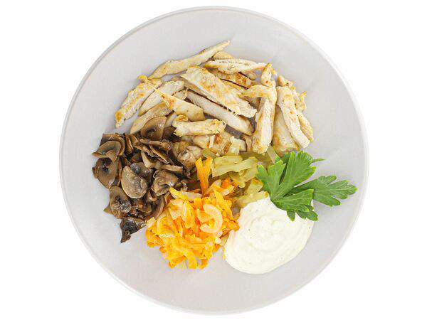 Еда тут - Салат Обжорка с грибами