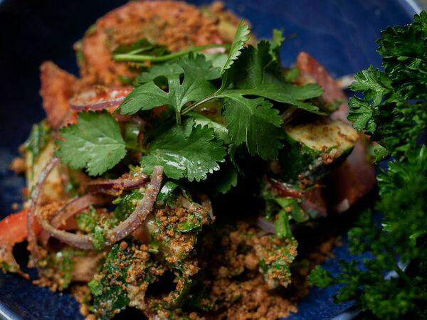 Хачапури для Пушкина - Грузинский овощной салат с грецким орехом