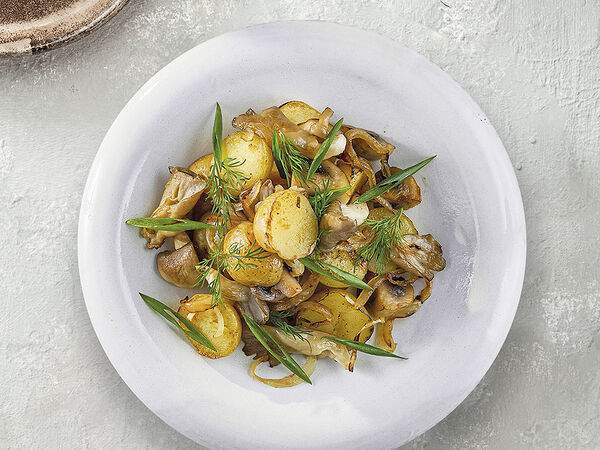 Урюк - Картофель беби с грибами