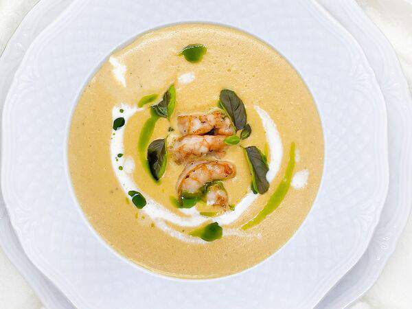 Васнецовъ - Сырный суп с тигровой креветкой