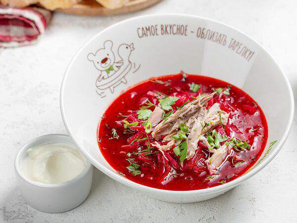 АндерСон - Борщ Домашний с томлеными щечками и сметаной