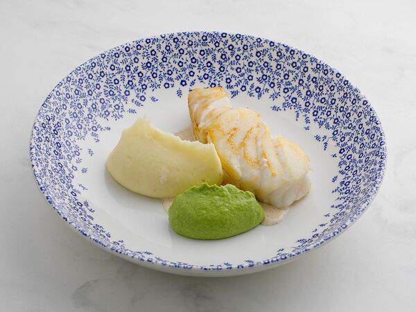 Oggi Bistro - Треска с картофельным пюре и зеленым луком