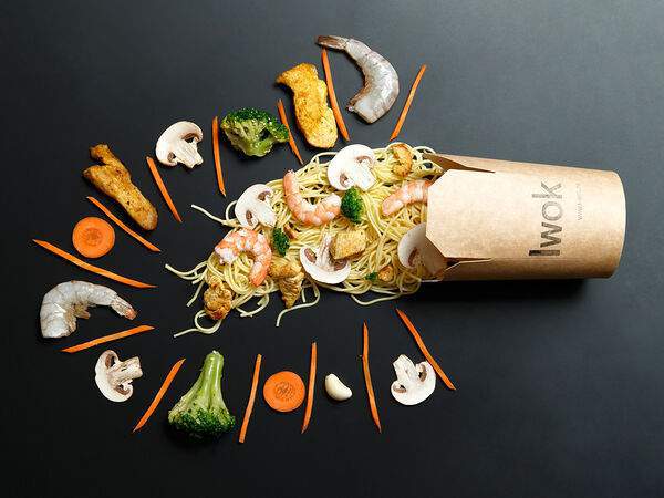 Iwok - Вок Креветки, курица, грибы