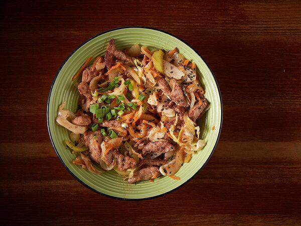 Дыхание вока - Лапша со свининой Шанхай