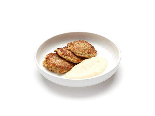 Cake & breakfast - Яблочные оладьи с английским соусом