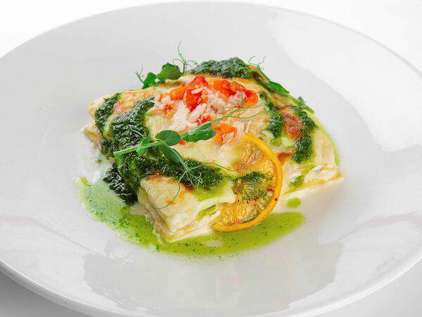 Труффальдино - Лазанья с мясом краба и креветками