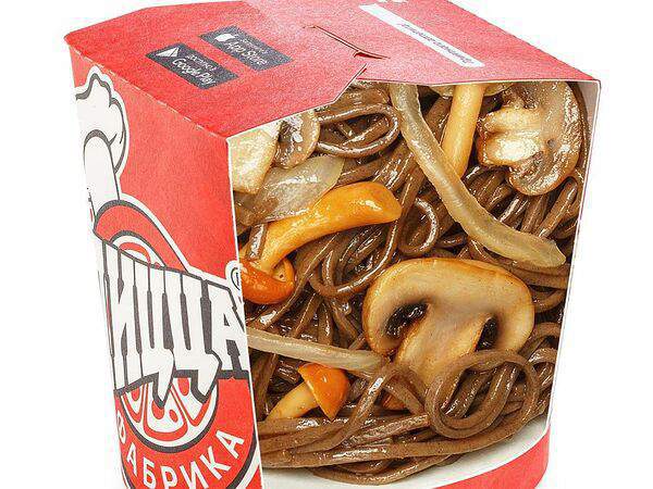 ПиццаФабрика - Соба с грибами в соусе терияки