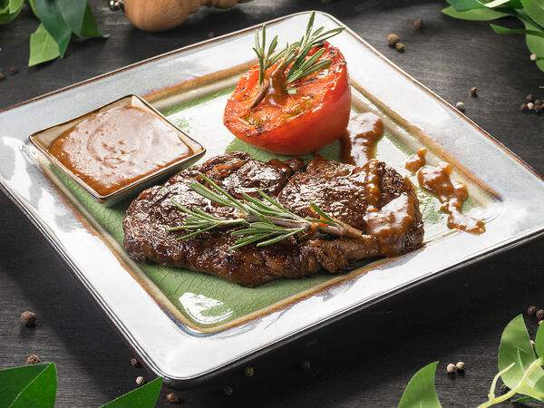 Мята Platinum - Антрекот с печеными томатами