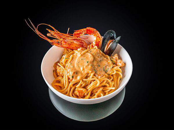 Fishka - Карбонара с креветками