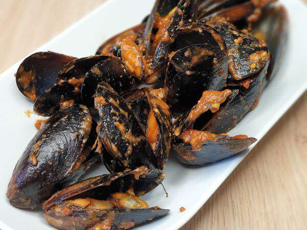 New Woker - Мидии, обжаренные в Wok в томатном соусе