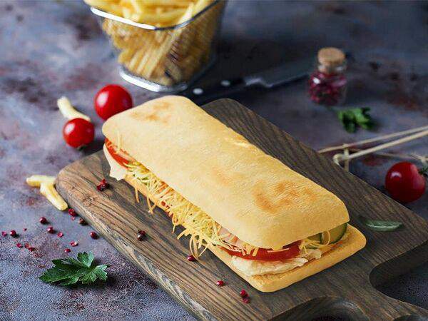 Хот-доги & Пончики - Панини с ветчиной и сыром