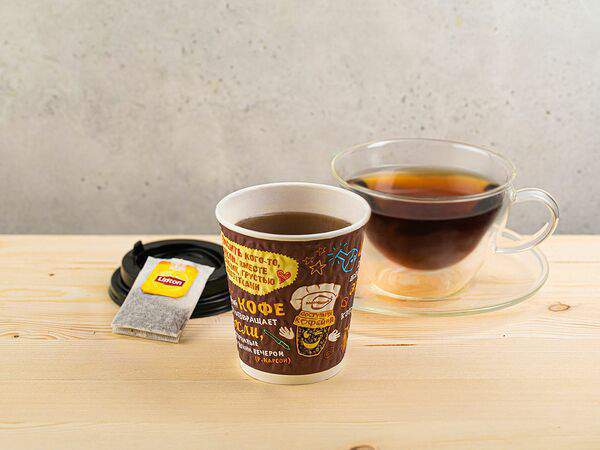 Доступная кофейня Подорожник - Чай Липтон черный Yellow label