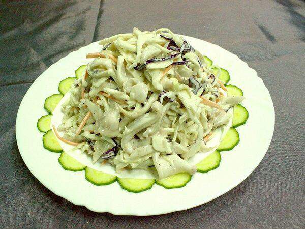 Лунзян - Салат из кальмара с майонезом