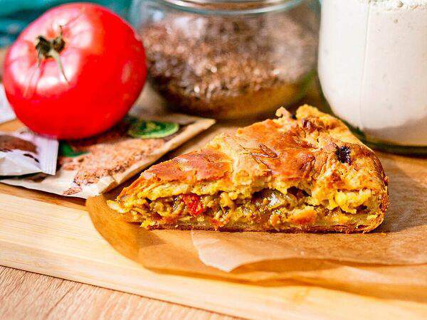 Два пирога - Пирог с курицей-карри