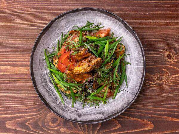 Пхали & хинкали маяк - Тёплый салат с баклажанами