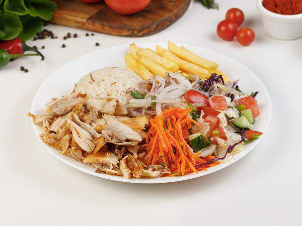 Кафе Бадо - Донер куриный на тарелке