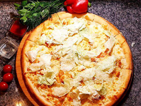 Пицца Като - Цезарь с креветками