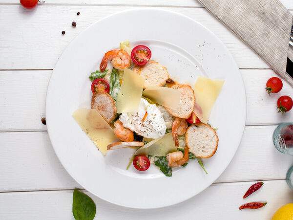 Palermo - Салат Цезарь с креветками