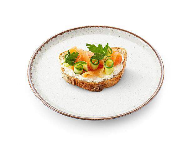 Шоколадница - Брускетта с крем-сыром и слабосоленым лососем