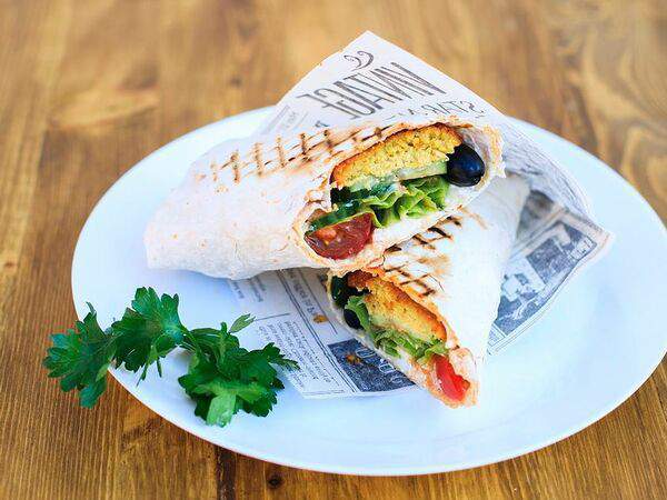 Харе Кришна Боб Культ vegan - Фалафель Классика в ржаном лаваше Prasad Vegan