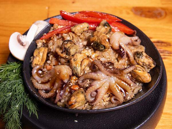 Тот самый бар - Чесночный рис с морепродуктами