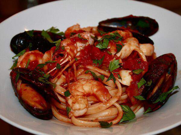 Pulcinella - Лингвини с морепродуктами