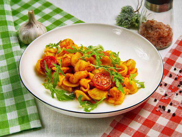 Burrata - Паста Креветки Руккола