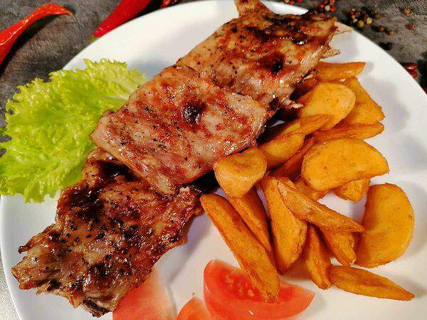 Лобио - Ребрышки барбекю с картофелем по-деревенски