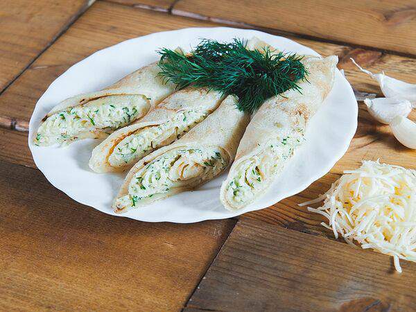 Сковородка - Блинчик с сыром и чесночком