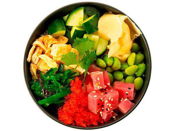 Рамен ролл - Поке с тунцом на Рисе