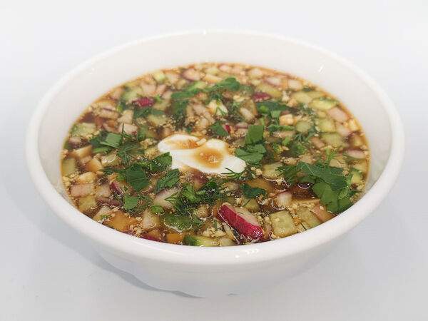 Грильфуд - Окрошечка на квасе с говядиной