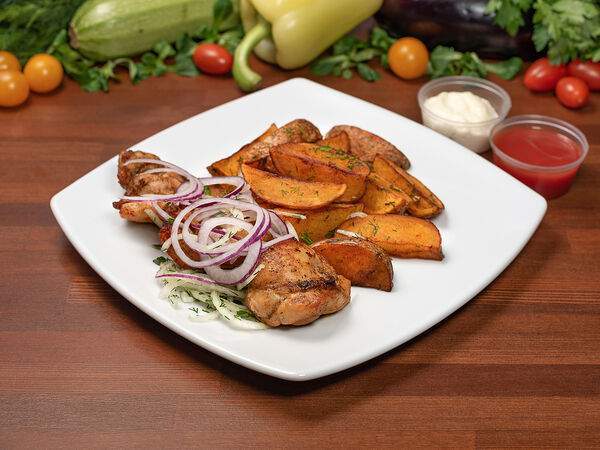 Шашлычкофф - Шашлык из курицы с картофелем по-домашнему