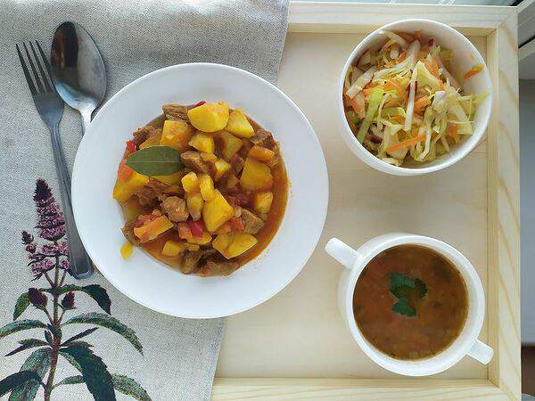 Тележка - Обед Тележка еды Понедельник