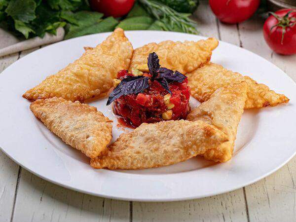 Ткемали - Мини-чебуреки с телятиной