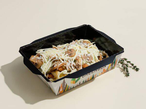Greenbox - Паста со сливочным песто, курицей и шампиньонами