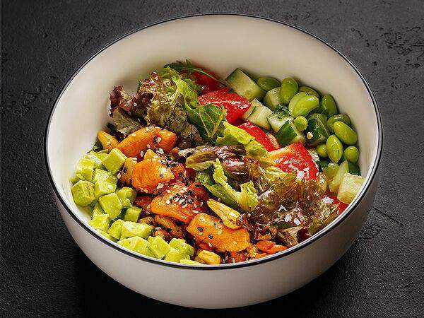 Ресторан честных цен - Салат с лососем терияки