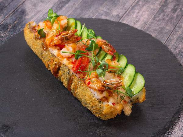 Луиджи - Ролл-дог с тигровыми креветками-гриль