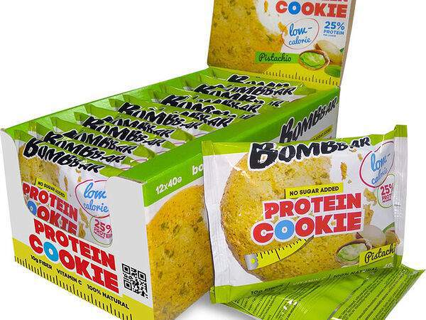 Lazy fox coffee - Печенье протеиновое Фисташка без сахара Bombbar