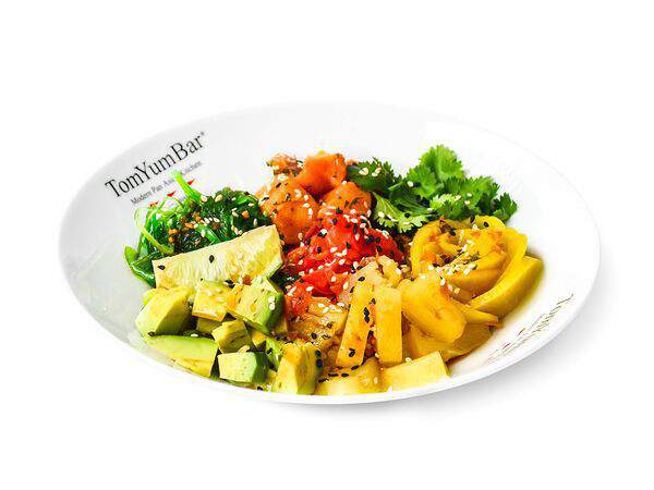 Tomyumbar - Поке с лососем и соусом никке