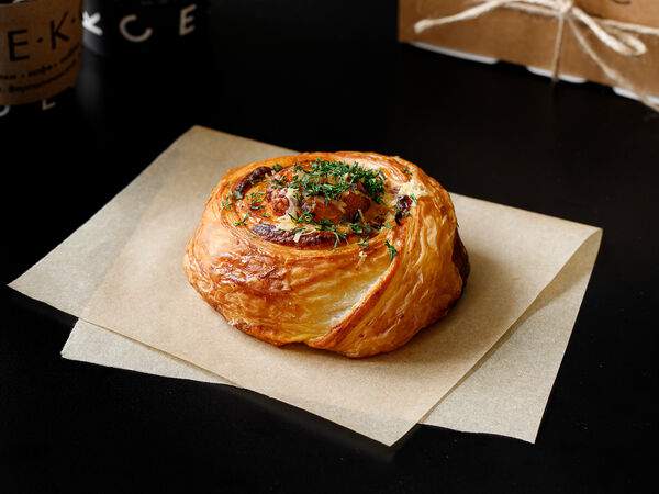 Кекс - Улитка с ветчиной и сыром