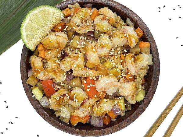 Сура суши - Рис с креветками в устричном соусе