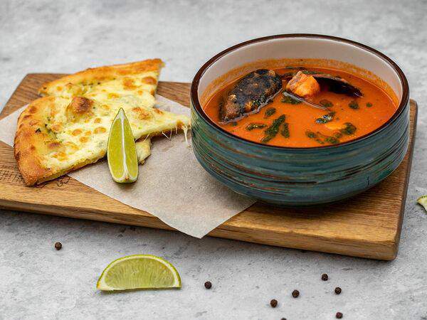 Винный бар Виновен! - Крем-суп Буайбес из морепродуктов